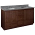 Strasser Simplicity 60" Double Free Standing Vanity Cabinet Only - Less Vanity Top Dark Alder