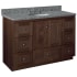 Strasser Simplicity 48" Single Free Standing Vanity Cabinet Only - Less Vanity Top Dark Alder