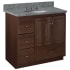 Strasser Simplicity 36" Single Free Standing Vanity Cabinet Only - Less Vanity Top Dark Alder