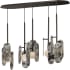 Studio M Megalith 5 Light 48" Wide LED Linear Chandelier by Nina Magon Brushed Bronze