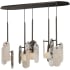 Studio M Megalith 5 Light 48" Wide LED Linear Chandelier by Nina Magon Brushed Bronze