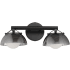 Studio M Domain 2 Light 18" Wide LED Bathroom Vanity Light by Mat Sanders Black