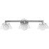Studio M Domain 3 Light 29" Wide LED Vanity Light with Glass Shades Polished Chrome