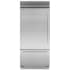 Finish: Sub-Zero Classic Series 36 Inch Wide 20.5 Cu. Ft. Energy Star Certified Bottom Freezer Refrigerator with Left Handed Door and Split Climate™ Cooling System Classic Stainless