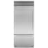 Finish: Sub-Zero Classic Series 36 Inch Wide 20.5 Cu. Ft. Energy Star Certified Bottom Freezer Refrigerator with Left Handed Door and ClearSight™ LED Lighting Classic Stainless