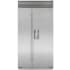 Finish: Sub-Zero Classic Series 42 Inch Wide 24 Cu. Ft. Side By Side Refrigerator with External Water and Ice Dispenser Classic Stainless