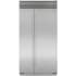 Finish: Sub-Zero Classic Series 42 Inch Wide 24.5 Cu. Ft. Side By Side Refrigerator with Internal Water and Ice Dispenser Classic Stainless