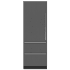 Finish: Sub-Zero Designer Series 30 Inch Wide 15.9 Cu. Ft. Panel Ready Bottom Freezer Refrigerator with Left Handed Door and Internal Water Dispenser Panel Ready
