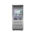Finish: Sub-Zero 36 Inch Wide 22.7 Cu. Ft. Bottom Mount Refrigerator with Viewing Window and Left Handed Door Classic Stainless