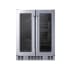 Summit 24 Inch Wide Dual Zone Produce and Beverage Cooler with Adjustable Shelves Stainless Steel