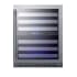 Summit 24 Inch Wide 46 Bottle Capacity Built-In or Free Standing Wine Cooler Stainless Steel