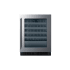 Summit 24 Inch Wide 32 Bottle Capacity Built-In Wine Cooler with Reversible Door Stainless Steel