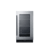 Summit 18 Inch Wide 2.9 Cu. Ft. Built-In or Free Standing Wine and Beverage Cooler Stainless Steel