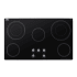 Summit 36 Inch Wide 5 Burner Electric Cooktop with 2 Dual Ring Elements Black