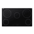 Summit 36 Inch Wide 5 Burner Electric Cooktop with 2 Dual Ring Elements and Touch Controls Black