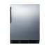 Summit 24 Inch Wide 5.1 Cu. Ft. Compact Refrigerator Freezer Combo with Produce Crisper Bin Stainless Steel