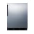 Summit 24 Inch Wide 5.1 Cu. Ft. Compact Refrigerator with Adjustable Shelves and Towel Bar Handle Stainless Steel