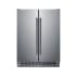 Summit 24 Inch Wide 3.78 Cu. Ft. Compact Refrigerator with Door Locks and Stainless Steel Cabinet Stainless Steel