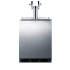 Summit 24 Inch Wide 5.5 Cu. Ft. Built-In Double Tap Kegerator Stainless Steel