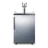 Summit 24 Inch Wide 5.6 Cu. Ft. Free Standing Triple Tap Kegerator with Towel Bar Handle Stainless Steel