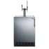 Summit 24 Inch Wide 5.3 Cu. Ft. Free Standing Double Tap Coffee Kegerator with Leg Shield Included Stainless Steel