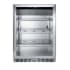 Summit 24 Inch Wide 5 Cu. Ft. Compact Refrigerator Stainless Steel / Glass