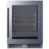 Summit 24 Inch Wide 80 Can Capacity Beverage Cooler with Stainless Steel Interior and Digital Controls Glass