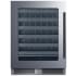 Summit 24 Inch Wide 33 Bottle Capacity Built-In / Free Standing Wine Cooler with Ergonomic Thermostat and Stainless Steel Interior Glass