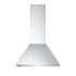 Summit 400 CFM 24 Inch Wide Wall Mounted Range Hood with LED Lighting Stainless Steel