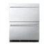 Summit 24 Inch Wide 3.1 Cu. Ft. Refrigerator Drawer with Rapid Chill Compartment Stainless Steel