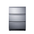 Summit 24 Inch Wide 4.9 Cu. Ft. Refrigerator Drawer with Digital Controls and LED Light Stainless Steel