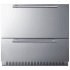 Summit 36 Inch Wide 7.15 Cu. Ft. Panel Ready Refrigerator Drawer with Weatherproof Construction and Multiple Cooling Zones Stainless Steel