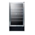 Summit 18 Inch Wide 28 Bottle Capacity Built-In Wine Cooler with Stainless Steel Wrapped Cabinet Glass / Stainless Steel