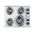 Summit 24 Inch Wide 220 Volt 4 Burner Coil Electric Cooktop Chrome