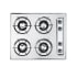 Summit 24 Inch Wide 4 Burner Gas Cooktop with Battery Start Ignition Chrome