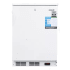 Summit 4.0 C.F. Capacity Laboratory freezer features Manual Defrost, Temperature Alarm, Front Mounted Lock, Three wire basket drawers, and thermostat control White