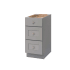 Sunny Wood Grayson 15" Wide Wood Floor Standing Bathroom Bridge or Side Cabinet Dove Gray
