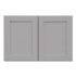 Sunny Wood Grayson Refrigerator 36" Wide x 24" High Double Door Wall Cabinet with Soft Close Hinges Dove Gray
