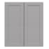 Sunny Wood Grayson 36" Wide x 42" High Double Door Wall Cabinet with Soft Close Hinges Dove Gray