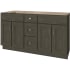 Sunny Wood Livingstone 60" Double Free Standing Vanity Cabinet Only - Less Vanity Top Shale Grey
