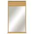 Sunny Wood Nikko 24"W x 41"H Rectangular Flat Framed Wall Mounted Bathroom Mirror Clear Oak