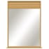 Sunny Wood Nikko 30"W x 41"H Rectangular Flat Framed Wall Mounted Bathroom Mirror Clear Oak