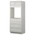 Sunny Wood Riley 33" Wide x 84" Tall Double Door Wall Oven Cabinet with Triple Drawers Fresh White with Dover Glaze