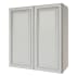 Sunny Wood Riley 33" Wide x 36" High Double Door Wall Cabinet with 2 Shelves White