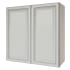 Sunny Wood Riley 36" Wide x 36" High Double Door Wall Cabinet with 2 Shelves White