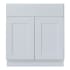 Sunny Wood Shaker Hill 30" Double Door Base Cabinet with Dovetail Drawer and Full Extension Soft Close Slides Designer White