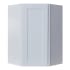 Sunny Wood Shaker Hill 24" Wide x 36" Tall Single Door Corner Wall Cabinet Designer White