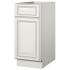 Sunny Wood Sanibel 15" Wide x 34-1/2" Tall Single Door Base Cabinet with Single Dovetail Drawer and Soft Close Slides Off White with Charcoal Glaze