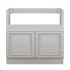 Sunny Wood Sanibel 36" Wide x 34-1/2" High Double Door Base Cabinet Off White with Charcoal Glaze