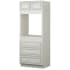 Sunny Wood Sanibel 33" Wide x 84" Tall Double Door Wall Oven Cabinet with Triple Drawers Off White with Charcoal Glaze